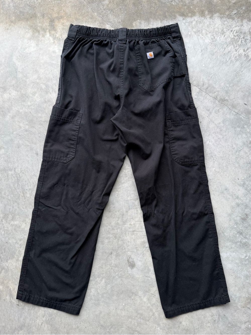 Carhartt Men's Black Scrub Pants Ripstop Cotton Blend Solid C54108